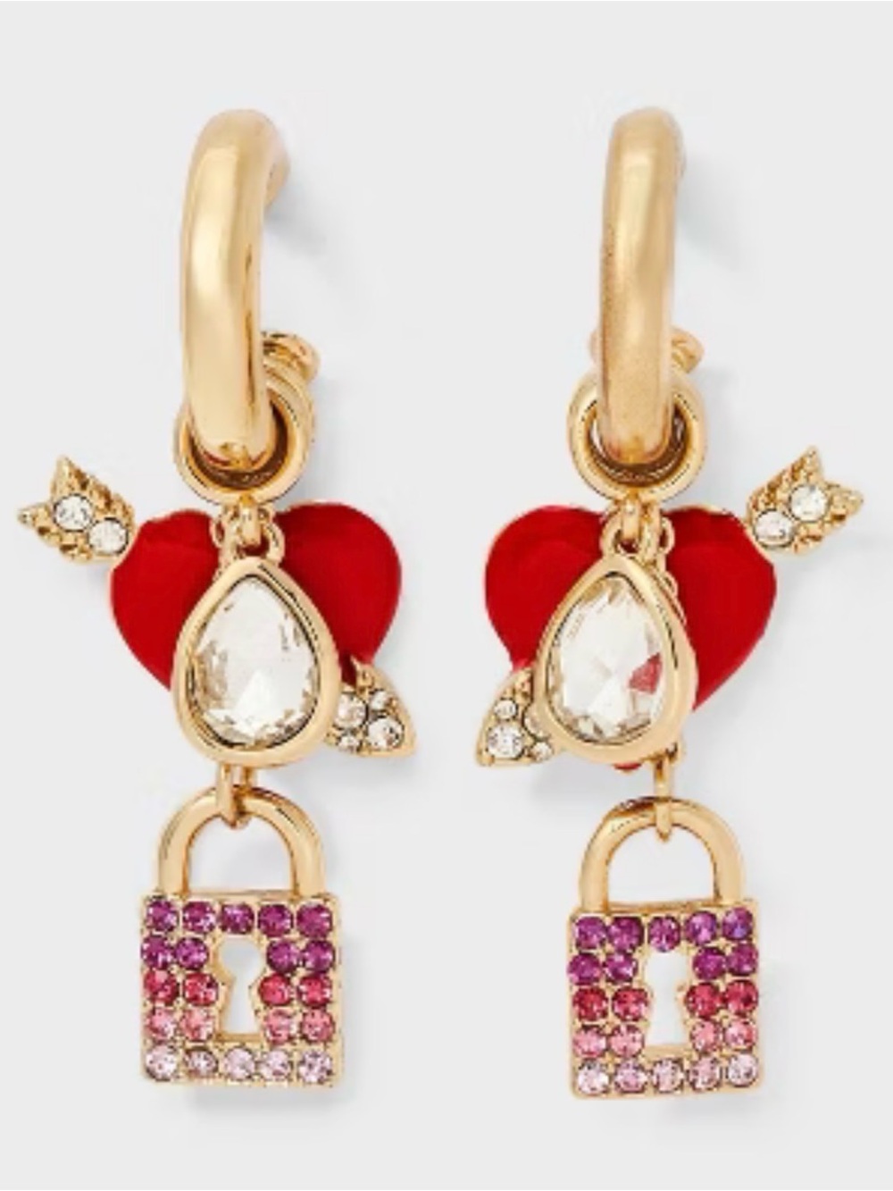 BaubleBar Locked in Love Drop Earrings